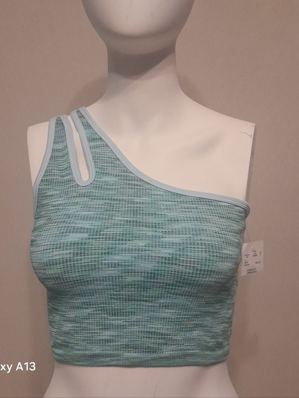 Offline By Aerie One-Shoulder Mint Green Crop Top